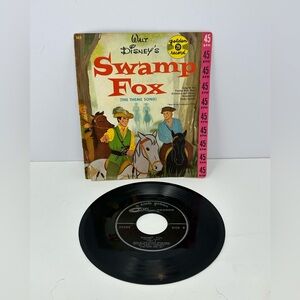 Vintage 1959 Walt Disney’s Swamp Fox The Theme Song 45 RPM 7” Golden Record O4